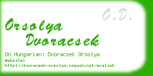 orsolya dvoracsek business card